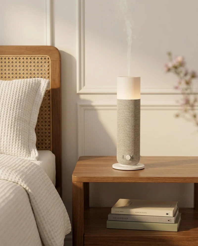 Aroma Diffuser med blødt lys til soveværelse og kontor – stille model