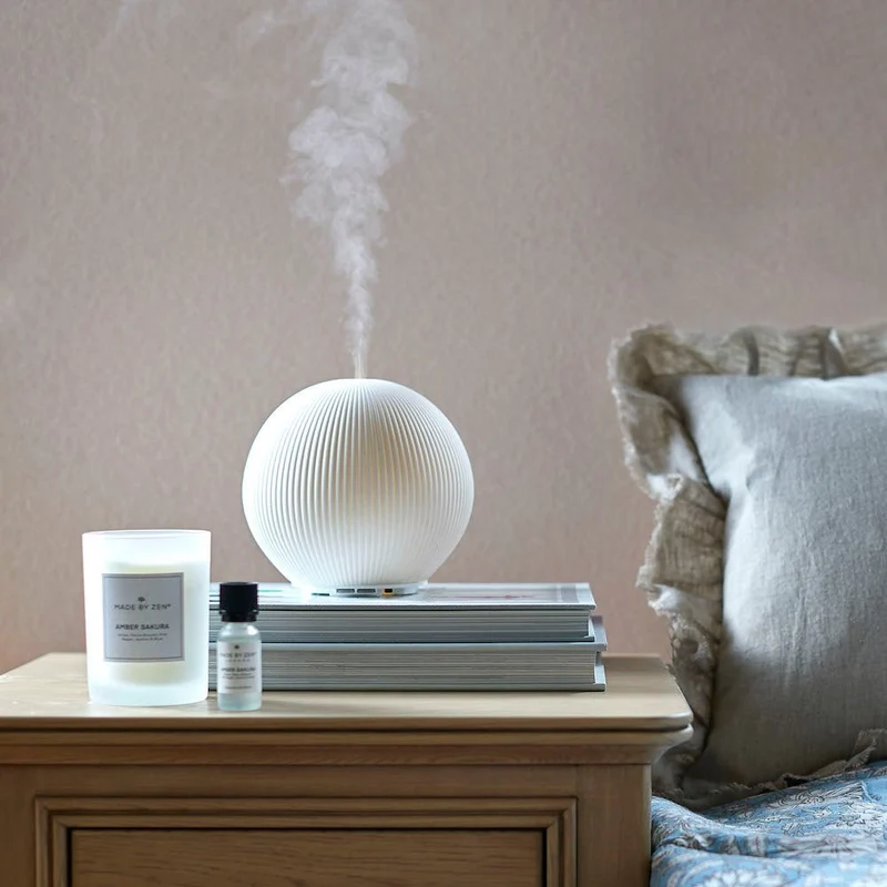 Keramisk Aroma Diffuser | Ultrasonisk Luftfugter med Fjernbetjening og 6 Timer Drift