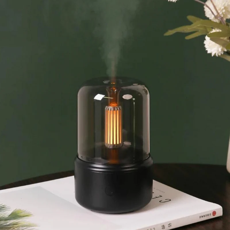Aroma Diffuser med natlys | USB luftfugter 2-i-1 med 120 ml vandtank og automatisk slukning