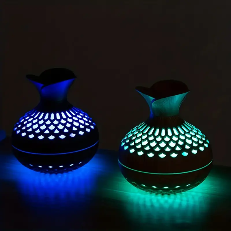 Aroma diffuser med 300 ml tank | USB-drevet, natlys, stille tåge og op til 10 timers drift