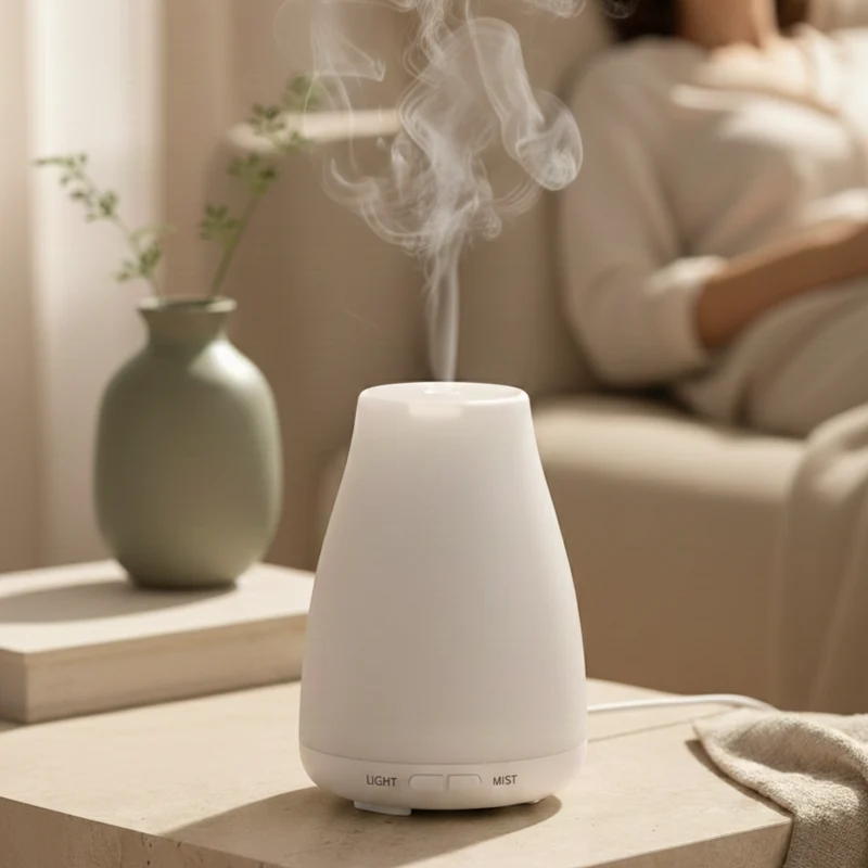 Ultrasonisk Aromadiffusor med LED-Belysning – Kompakt Design