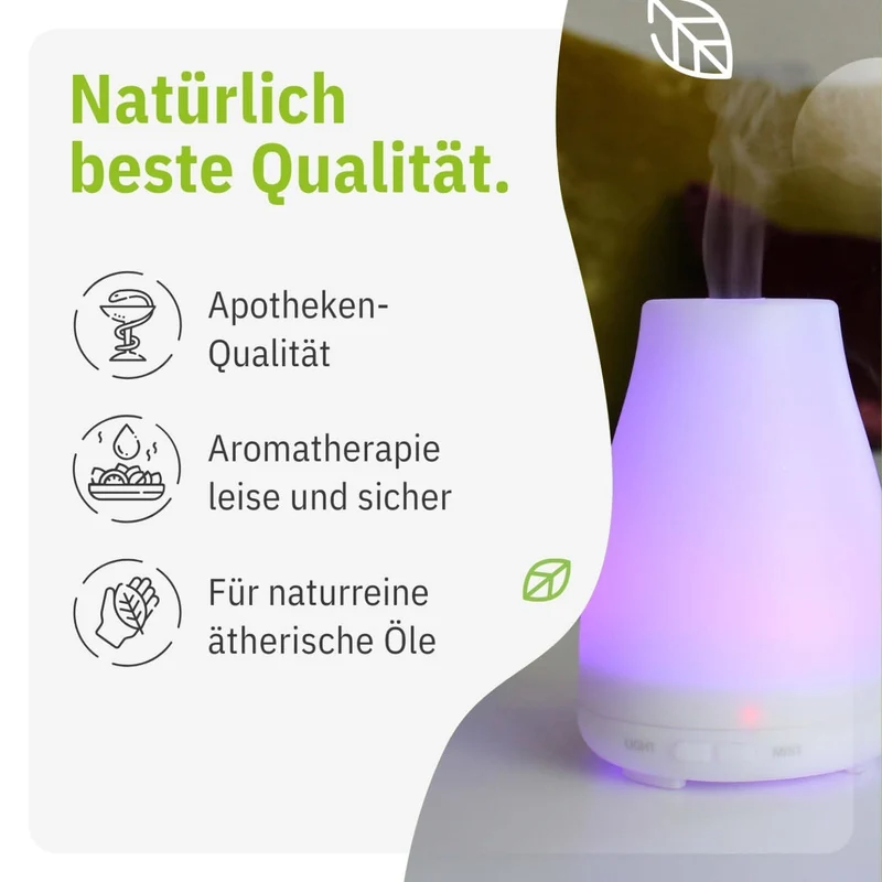 Ultrasonisk Aromadiffusor med LED-Belysning – Kompakt Design