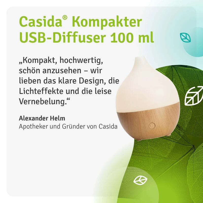 USB-Diffuser med LED til æteriske olier – Kompakt aromadiffusor