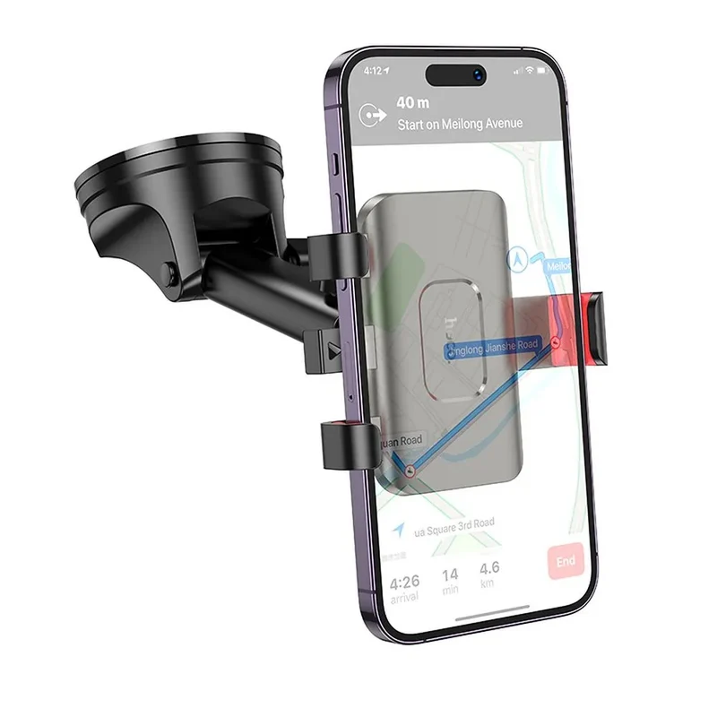 360° roterbar bil telefonholder med vakuum sugekop til forrude og instrumentbræt