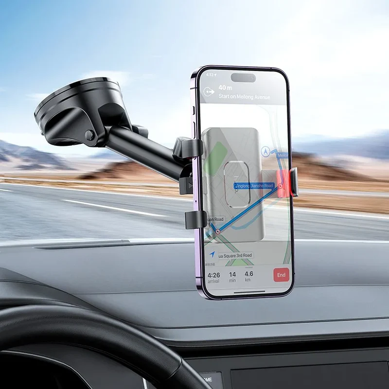 360° roterbar bil telefonholder med vakuum sugekop til forrude og instrumentbræt