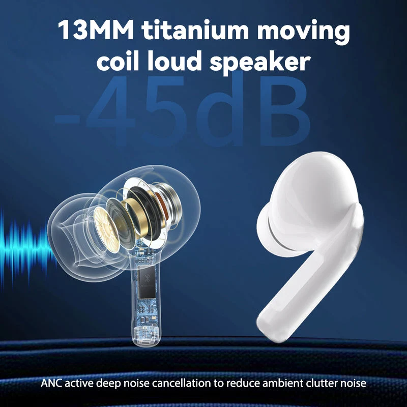 Bluetooth In-Ear Høretelefoner med 2-tommers Touchskærm og 32 timers batteri