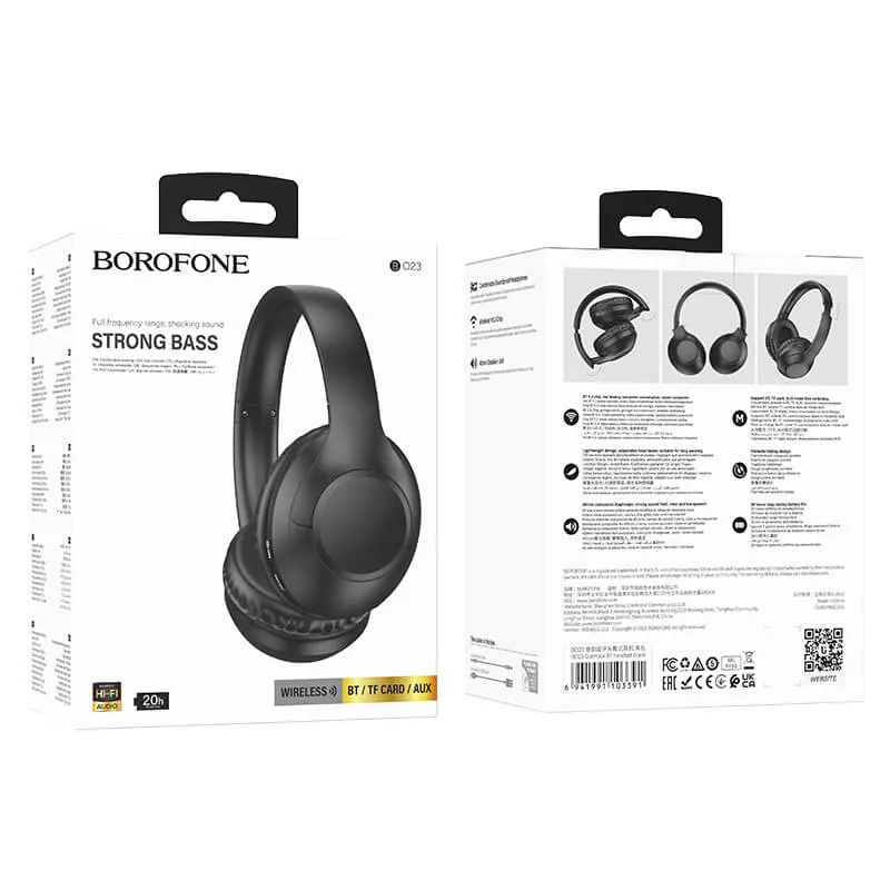 Bluetooth Hovedtelefoner | On-ear headset med Bluetooth 5.3, AUX, TF-kort og op til 20 timers batteritid