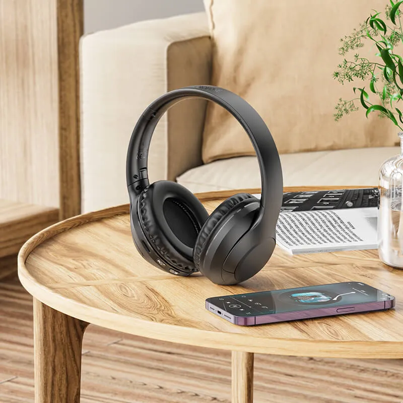 Bluetooth Hovedtelefoner | On-ear headset med Bluetooth 5.3, AUX, TF-kort og op til 20 timers batteritid