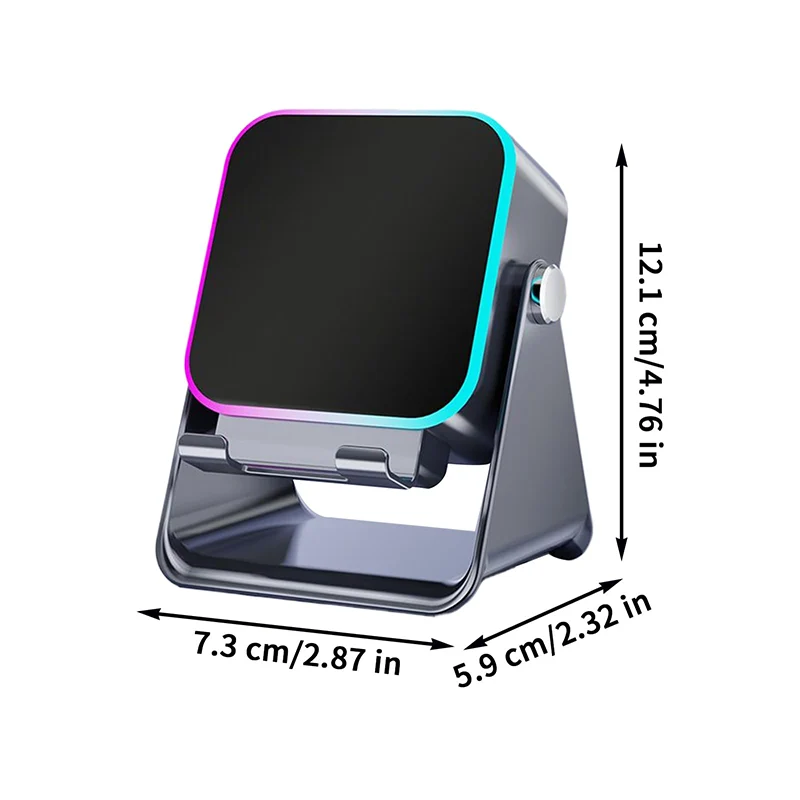 Bluetooth Højttaler | 5-i-1 med Telefonholder, Induktiv Lyd, Bluetooth 5.3, Ambient Lys og 2000-mAh Batteri