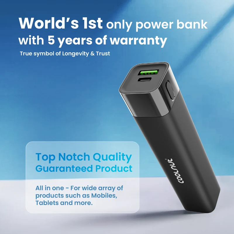 Mini Powerbank 5000 mAh – Hurtigopladnings Powerbank til rejser