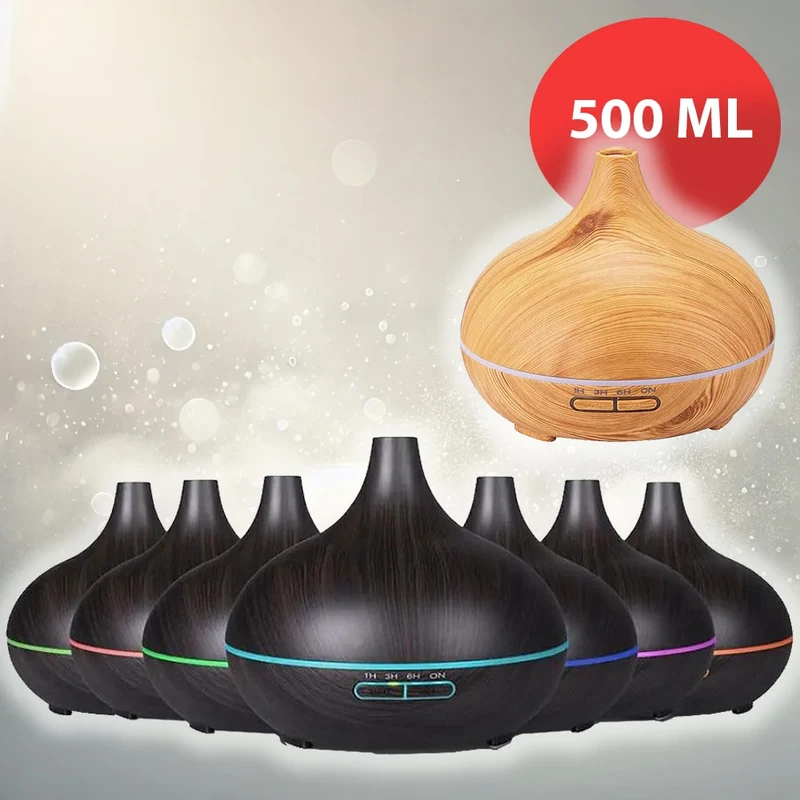 Aroma Diffuser – 500 ml med träutseende
