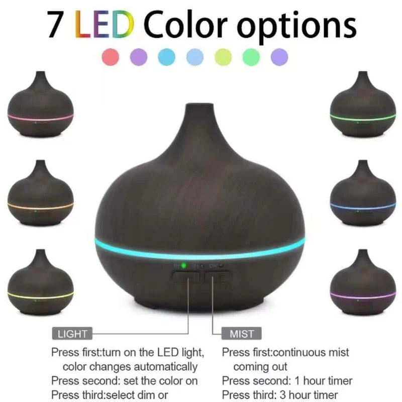 Aroma Diffuser – 500 ml med träutseende