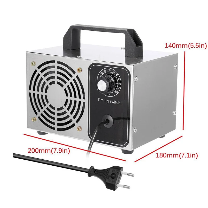 Ozongenerator, bärbar, för rengöring av rum och bilar – 20 000 mg/h