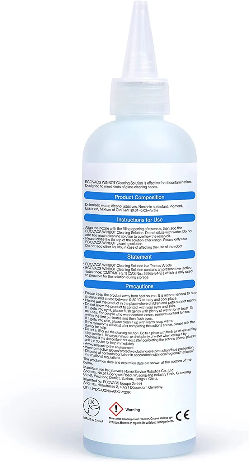Ecovacs Winbot Cleaning Solution 230ml (Genuine)
