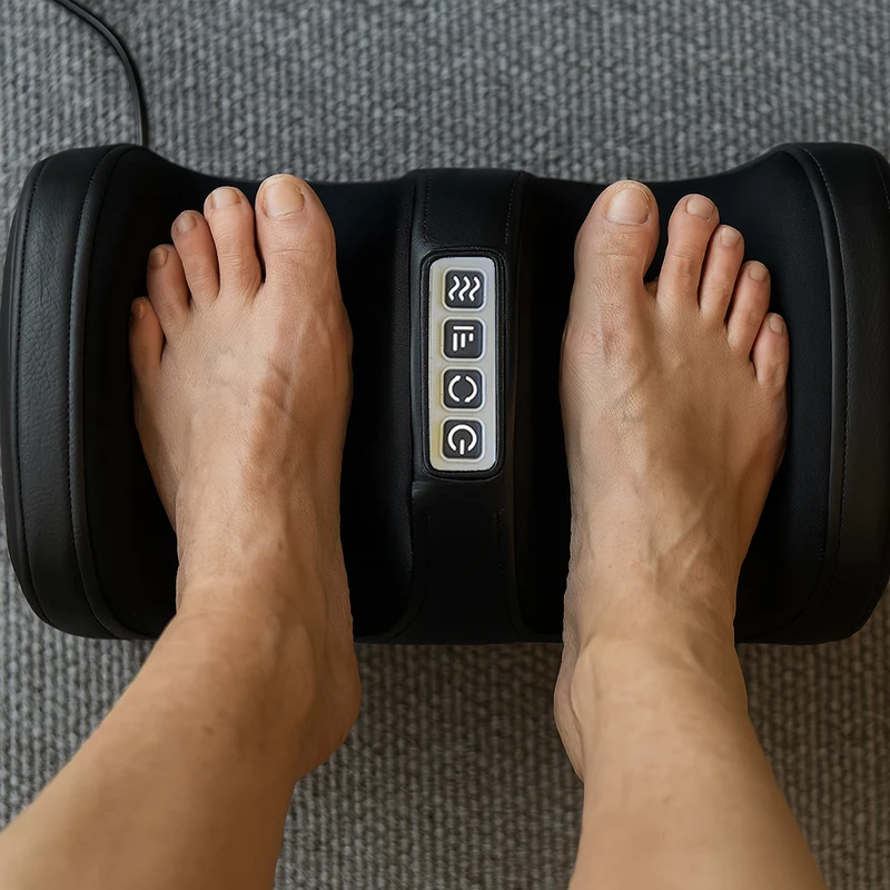Elektrisk Massagematta (svart) med 10 Zoner - Total avslappning från nacke till fötter