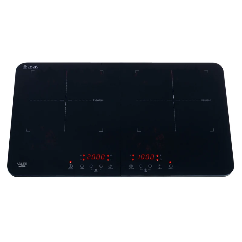 Induktionshäll, dubbel – med touchdisplay och timer