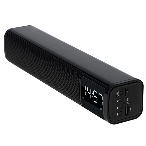 Multifunktionell Bluetooth-soundbar med klocka och alarm