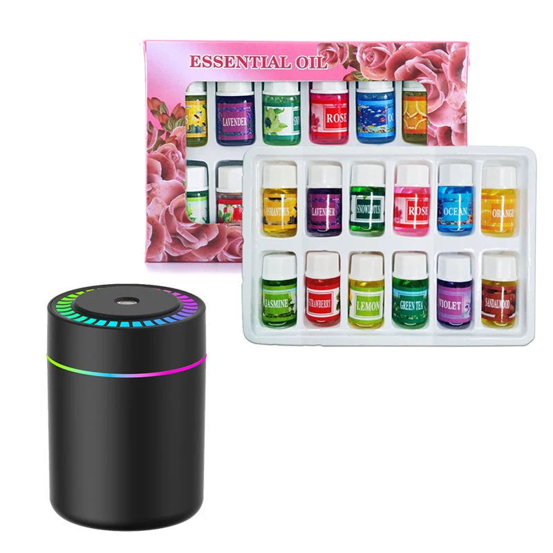 DiffuserSet: 12 Doftset För Hemmet Med Diffuserolja Och Mini Luftfuktare