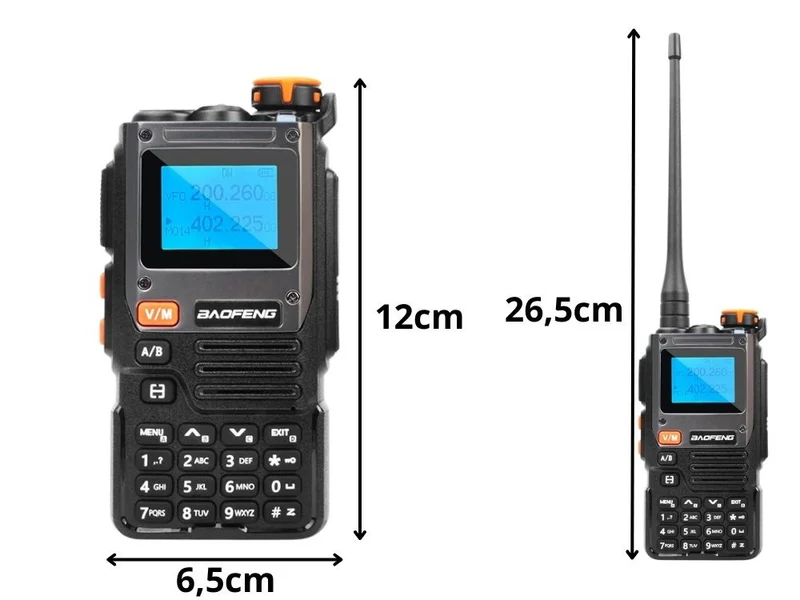 Walkie talkie, 2600 mAh batteri, Upp till ca 25 km räckvidd