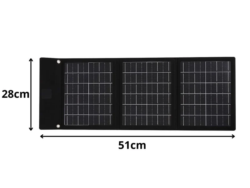 Hopfällbar 20W solpanel med USB