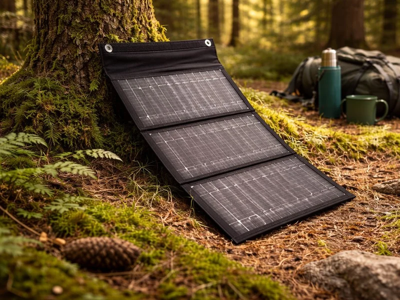 Hopfällbar 20W solpanel med USB
