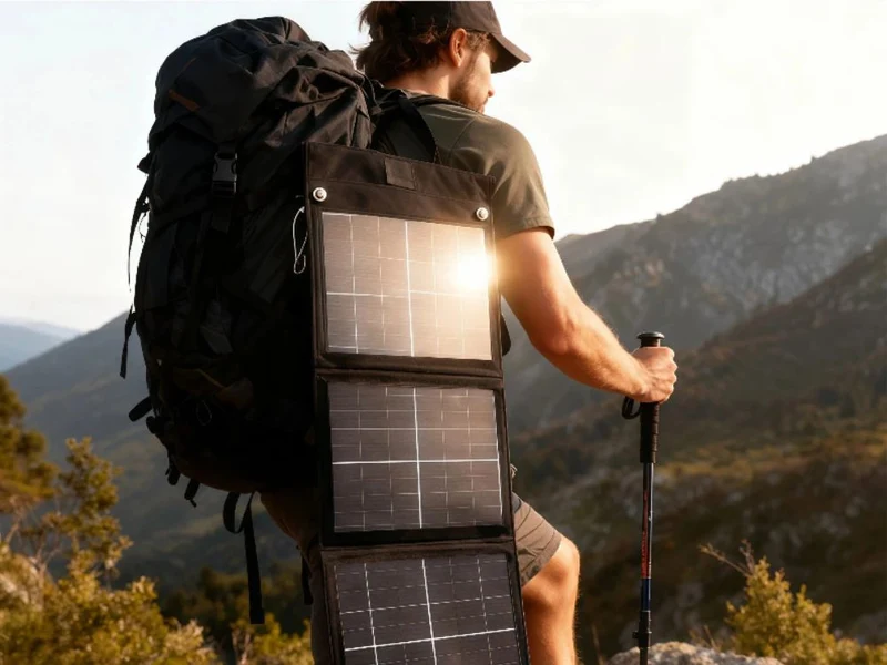 Hopfällbar 20W solpanel med USB