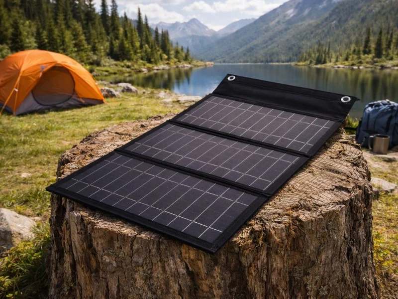 Hopfällbar 20W solpanel med USB