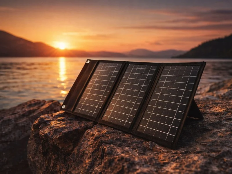 Hopfällbar 20W solpanel med USB
