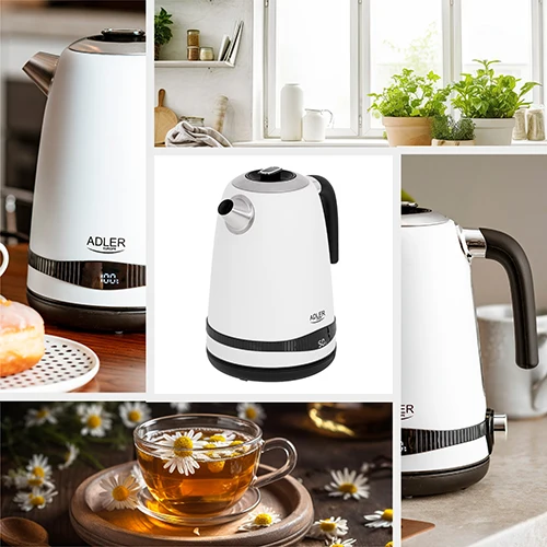 Snygg vattenkokare i rostfritt stål med LCD-skärm och temperaturkontroll – 1,7 L