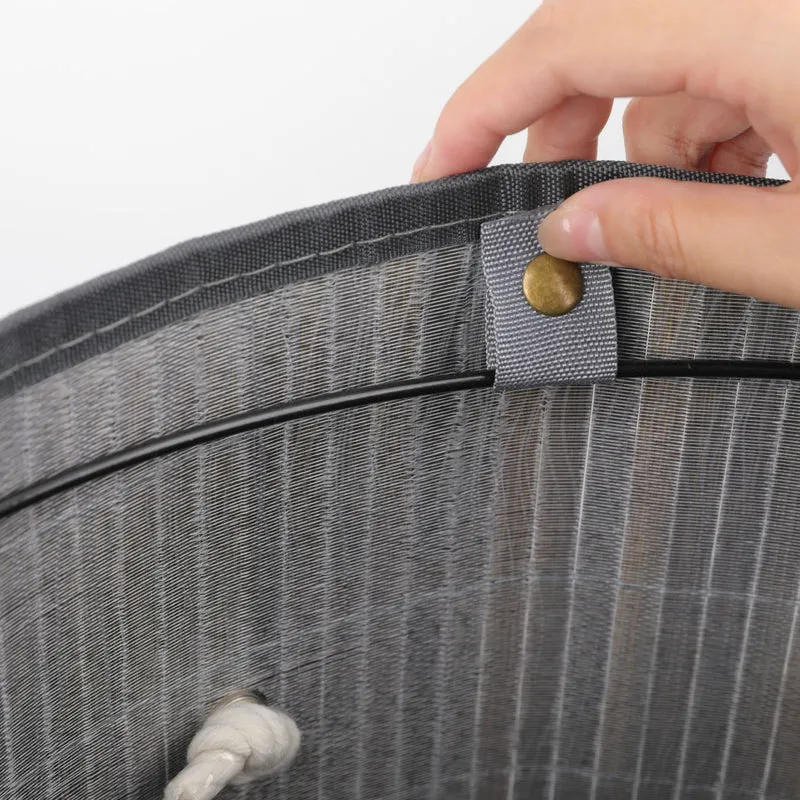 Tvådelad bambu tvättkorg 100L – Elegant korg för sortering av tvätt
