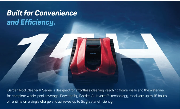 iGarden K Pro 150 Cordless Robotic Pool Cleaner