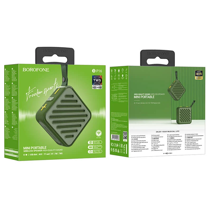 Kompakt 10W Bluetooth Højttaler med IPX5, FM-radio og 10 timers batteri
