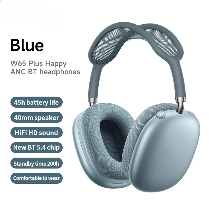 Bluetooth Hovedtelefoner Over-Ear med ANC – 45 timers batteri, 40 mm driver