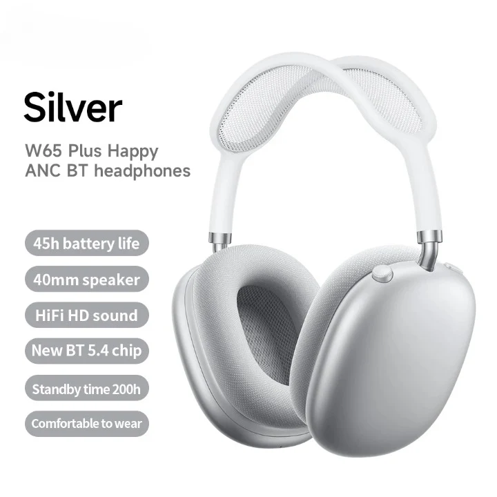 Bluetooth Hovedtelefoner Over-Ear med ANC – 45 timers batteri, 40 mm driver
