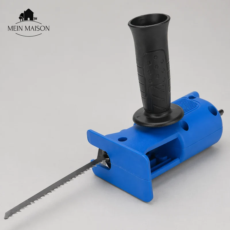 Adapter til bor med håndtag | Skærer i træ & metal | 3 savblade sæt, hurtig montering, præcise snit