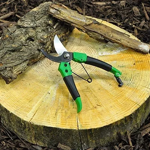 Præcisionshaveklipper i kulstofstål med blødt greb – Non-stick klinge til blomster, buske og grene