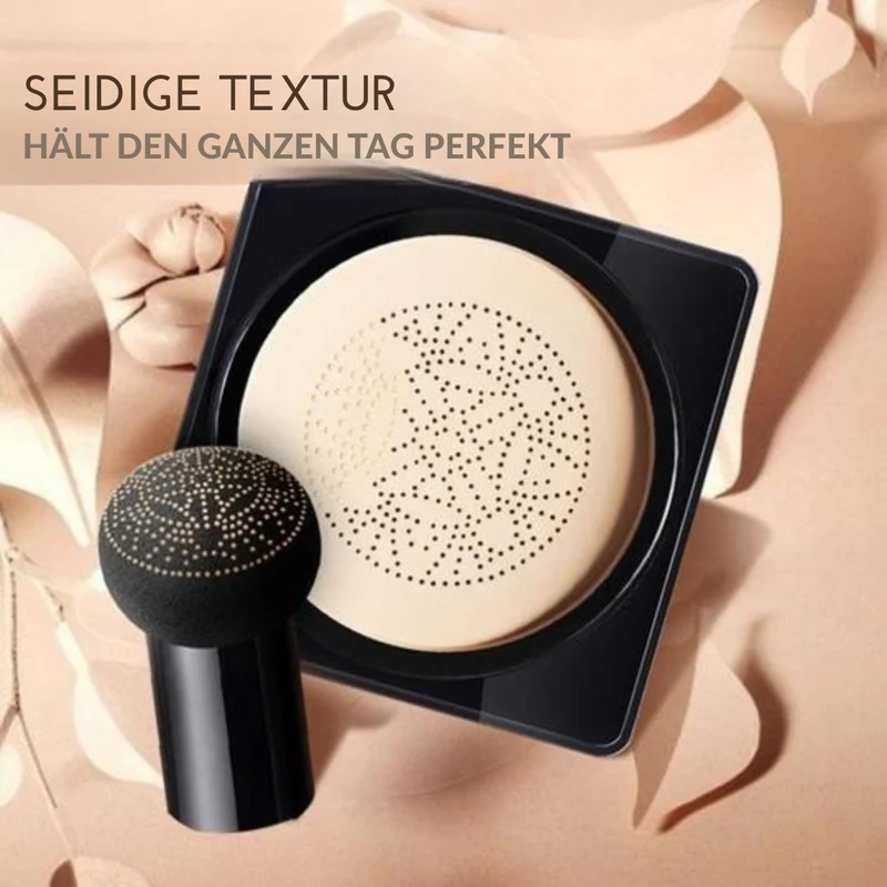CC-Creme med Air Cushion og svampeapplikator | Farvekorrektion & jævn hudtone | Ikke klæbrig, dækker porer & rødme, 2 nuancer
