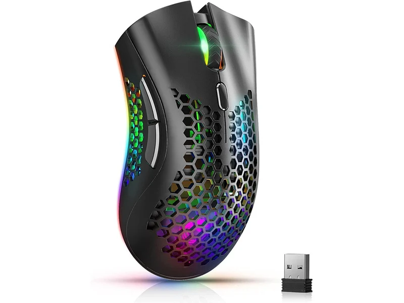 2,4 GHz spelmus med RGB-ljus och justerbar DPI