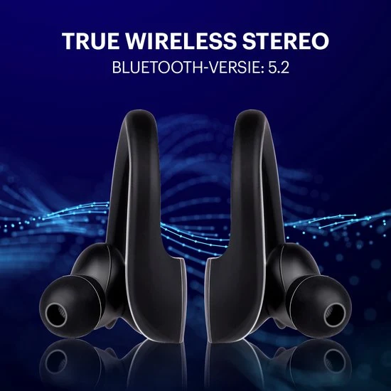 Grundig trådlösa Bluetooth-sporthörlurar med lång batteritid