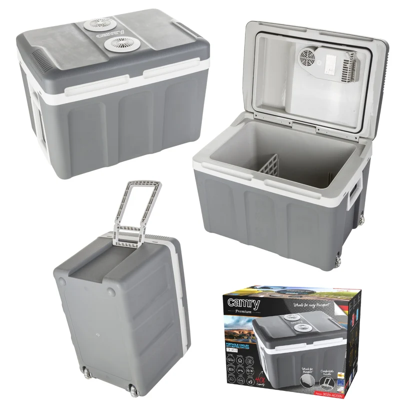 40 liters bilkylare och värmare – med hjul, dubbel kraft och elegant design