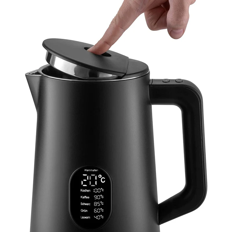 Elektrisk kedel 1,5 liter med temperaturindstilling