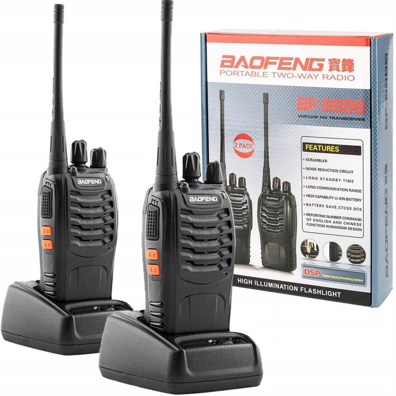 Walkie Talkies Set 2 st. Kraftfull med lång räckvidd