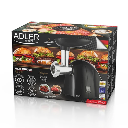 Köttkvarn med 3 silar och korvfyllare