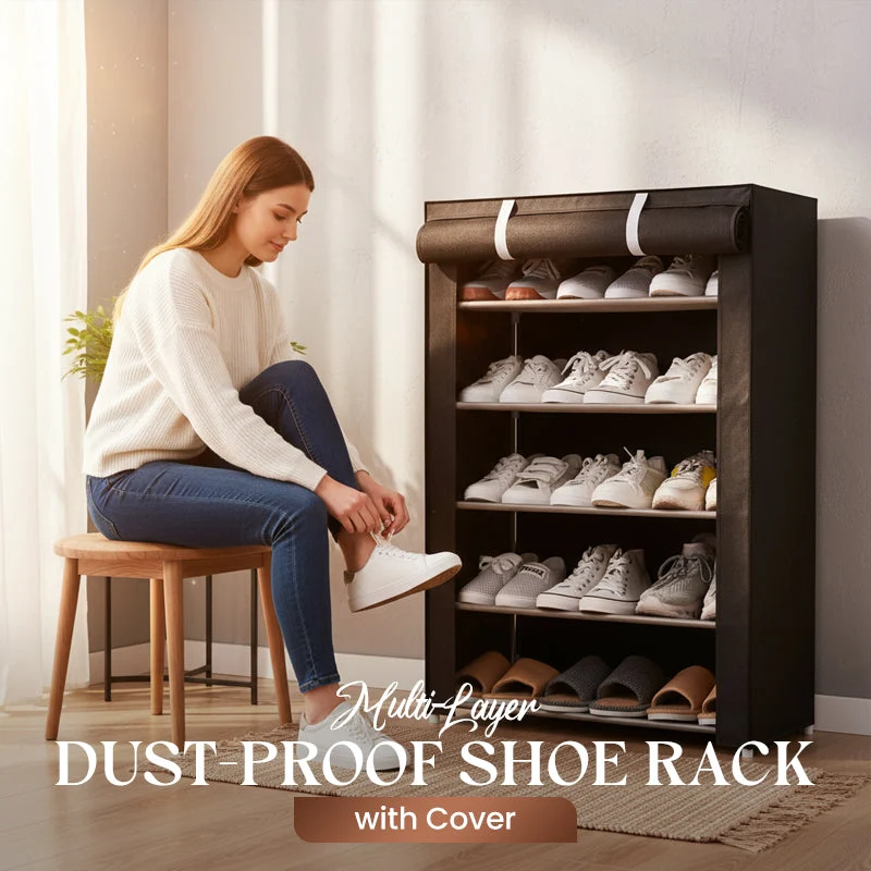 Shoe Organizer i Stål med Dække – Flermoduls Skoskab til Entré og Soveværelse