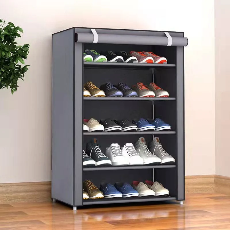 Shoe Organizer i Stål med Dække – Flermoduls Skoskab til Entré og Soveværelse