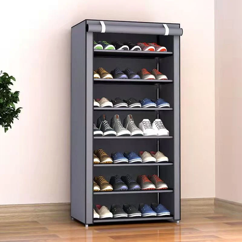 Shoe Organizer i Stål med Dække – Flermoduls Skoskab til Entré og Soveværelse