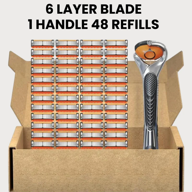 Rasierblade Sæt – Flermalede til blød barbering og præcise konturer – 24 eller 48 stk.