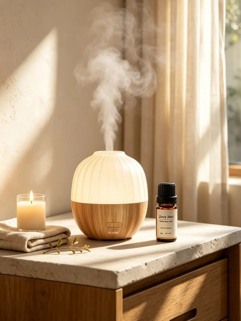Aromadiffuser med Eichel-design | Ultraschall med LED-lys og 300 ml vandtank