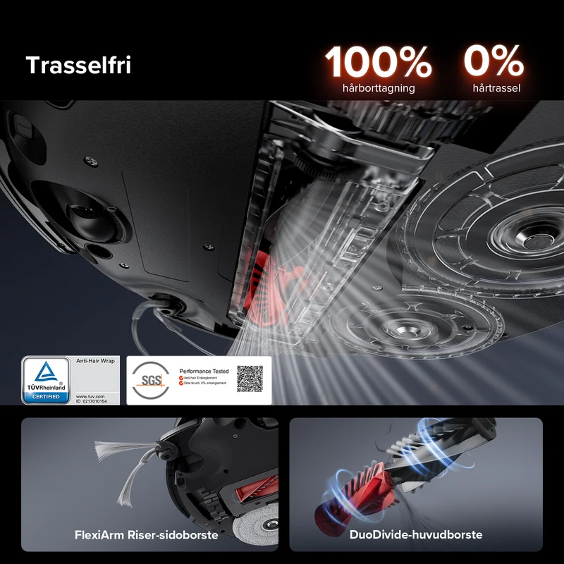 Roborock Saros 10R robotdammsugare-set med multifunktionell laddningsstation 4.0 (inkluderar 2 extra antibakteriella roterande moppar)