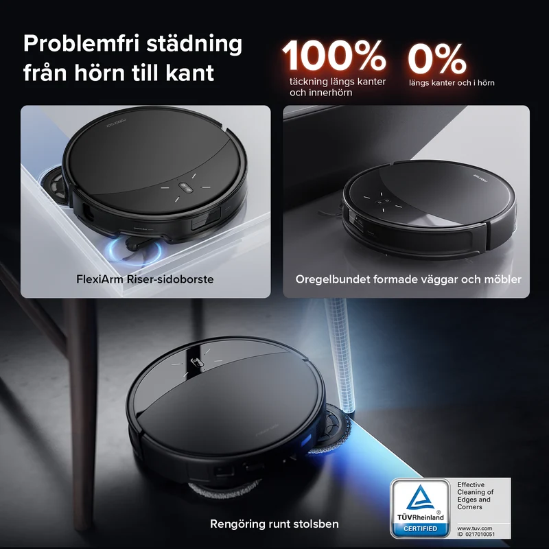 Roborock Saros 10R robotdammsugare-set med multifunktionell laddningsstation 4.0 (inkluderar 2 extra antibakteriella roterande moppar)